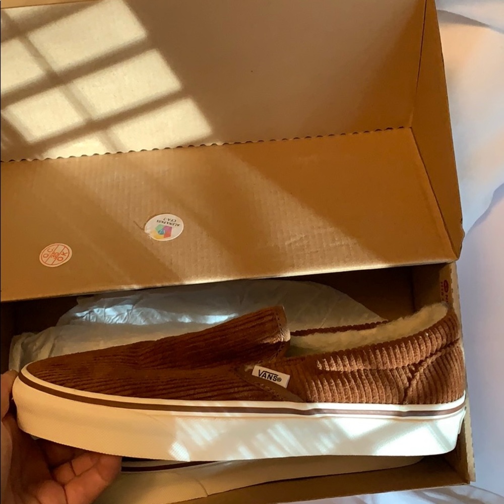Brown corduroy vans